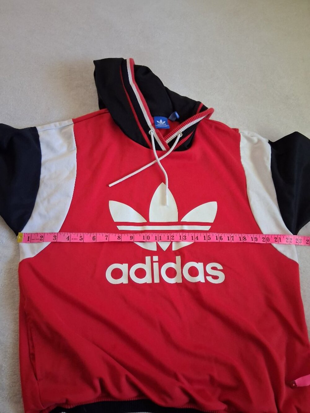 Adidas Originals Women's Unisex Size Medium Varsity Trefoil Colorblock Hoodie - Picture 12 of 14